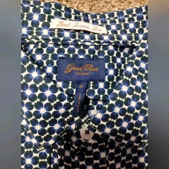 Good Man Brand Long sleeve geometric pattern button down shirt NWT - Picture 7 of 7